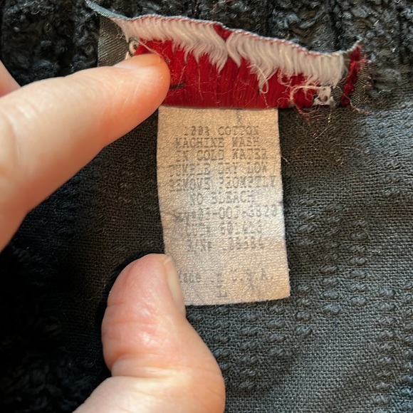 Scrap Works - vintage L, black terry cloth jacket, pink flowers - Picture 4 of 9